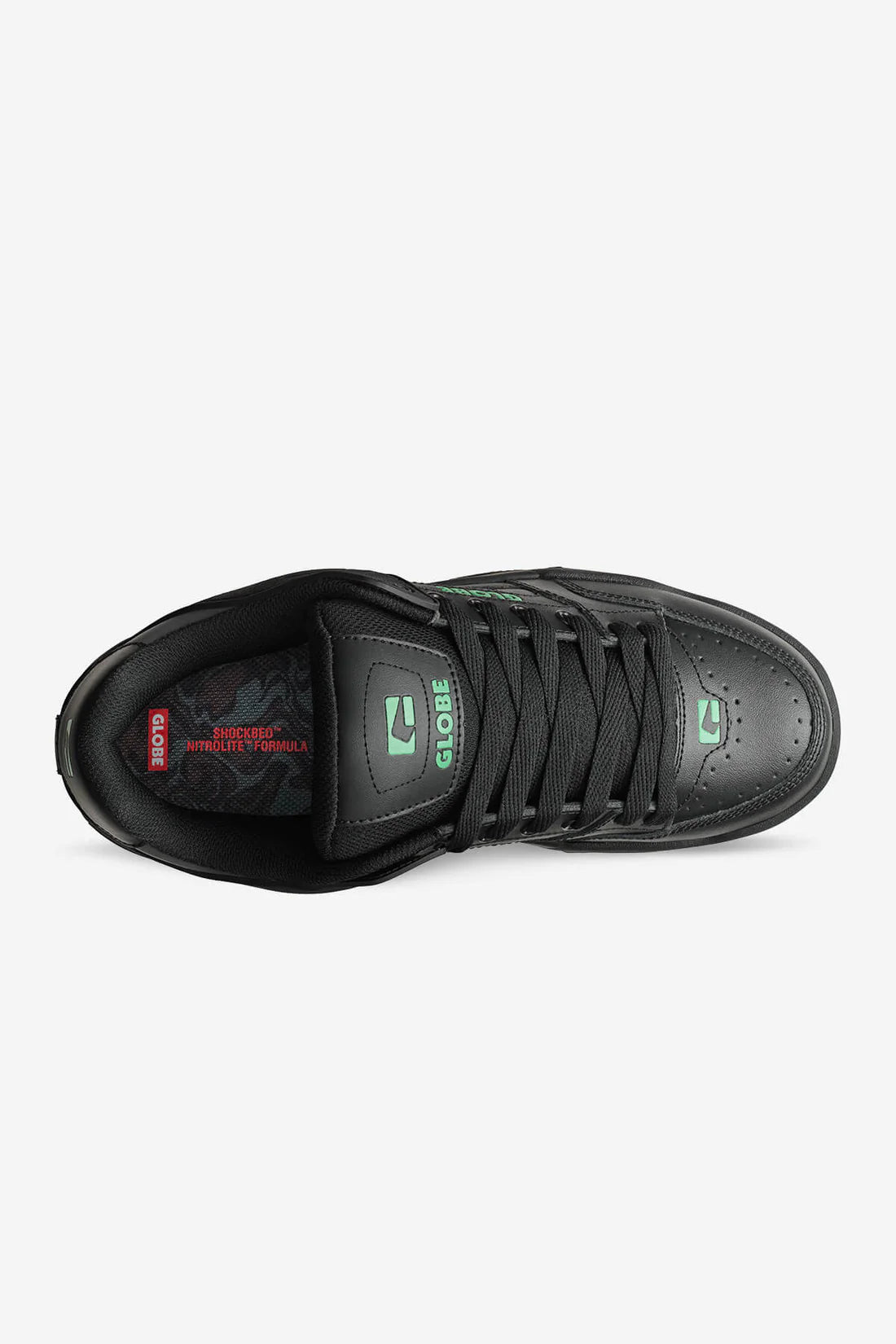 globe zapatilla tilt black green mosaic
