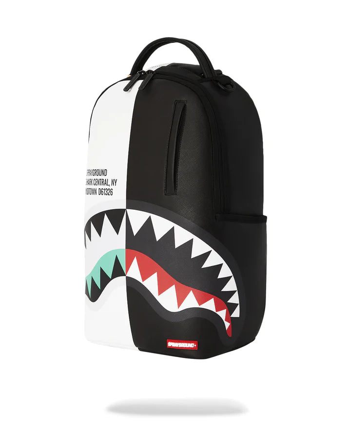 sprayground mochila sharks central inverted split