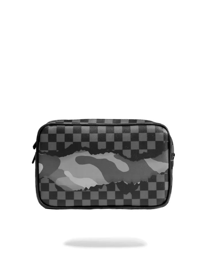 sprayground bolso  split up camo tear toiletry brick