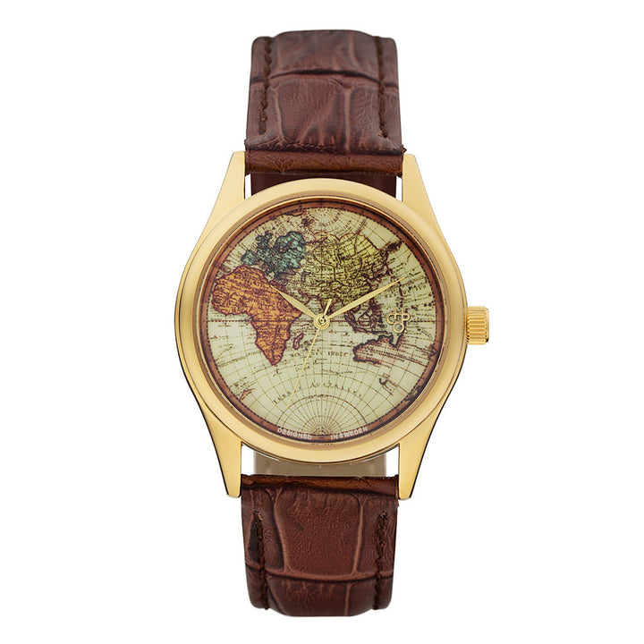 chpo brand reloj vintage worl gold