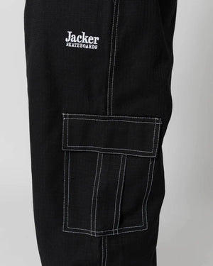 jacker pantalon contrast cargo black