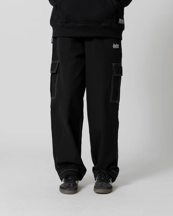 jacker pantalon contrast cargo black