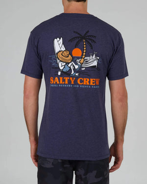 salty crew camiseta siesta premium navy heather