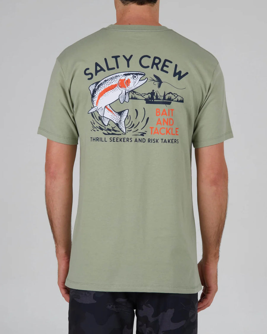 salty crew camiseta fly trap premium dusty sage