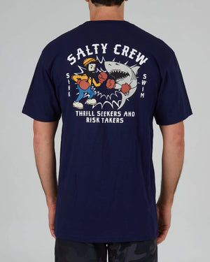 salty crew camiseta fish fight standard navy