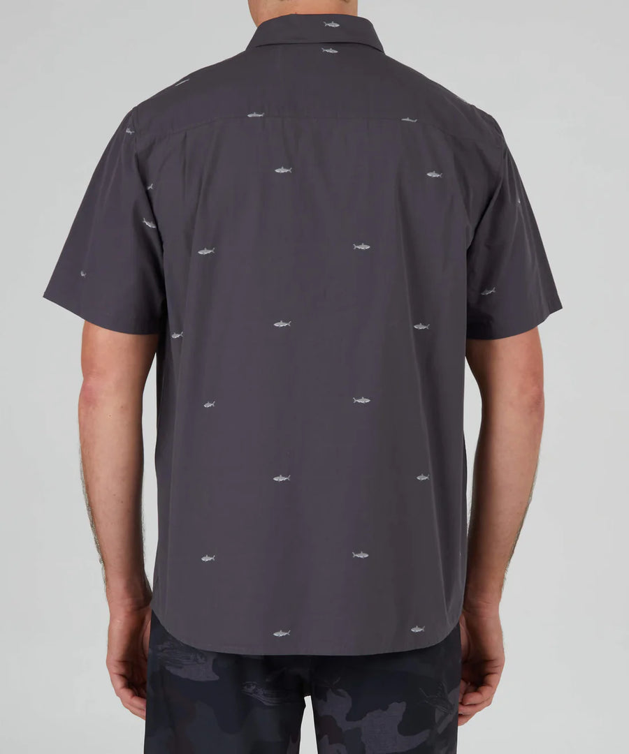 salty crew camiseta bruce woven charcoal