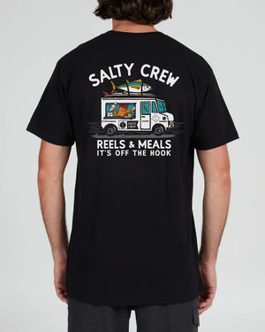 salty crew camiseta reels meals premium black