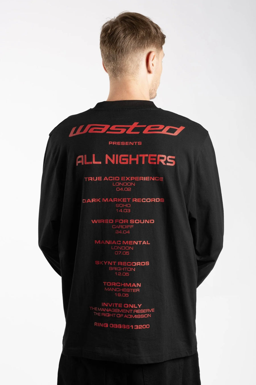 wasted paris camiseta manga larga fusion black