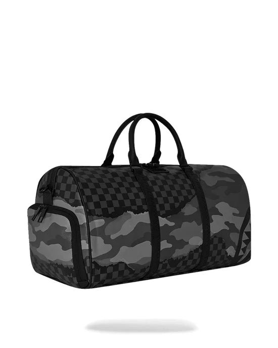 sprayground bolso split up camo tear duffle large