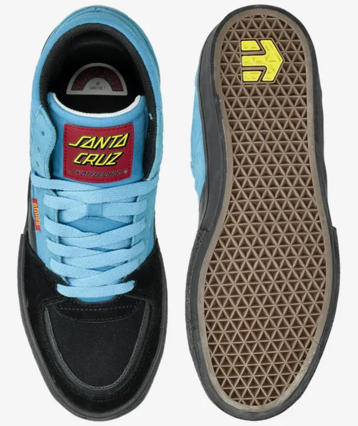 etnies zapatilla screw vulc mid x santa cruz black blue black