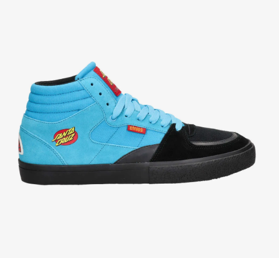 etnies zapatilla screw vulc mid x santa cruz black blue black