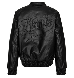 karl kani chaqueta star full pu collage jacket black