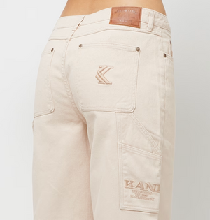 karl kani pantalon og baggy workwear light sand