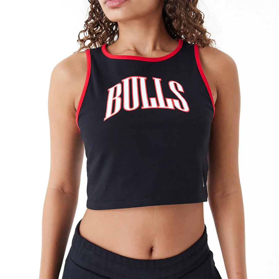 new era camiseta sin mangas crop chicago bulls nba team wordmark