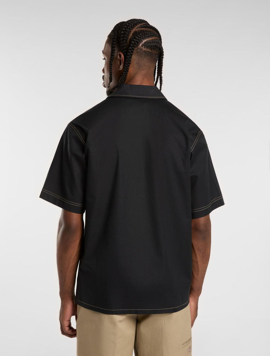 dickies camisa riverbend work shirt black