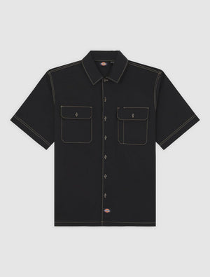 dickies camisa riverbend work shirt black