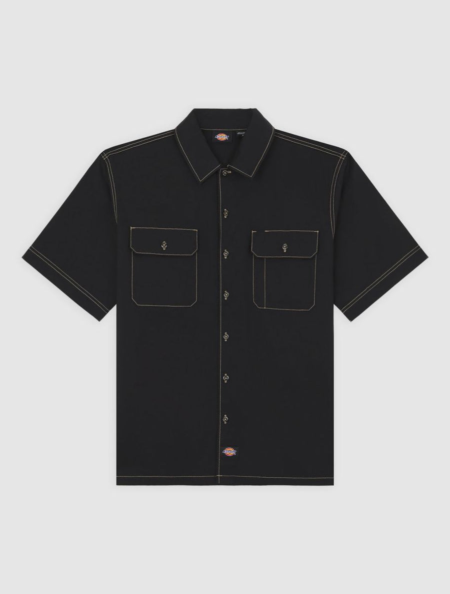 dickies camisa riverbend work shirt black