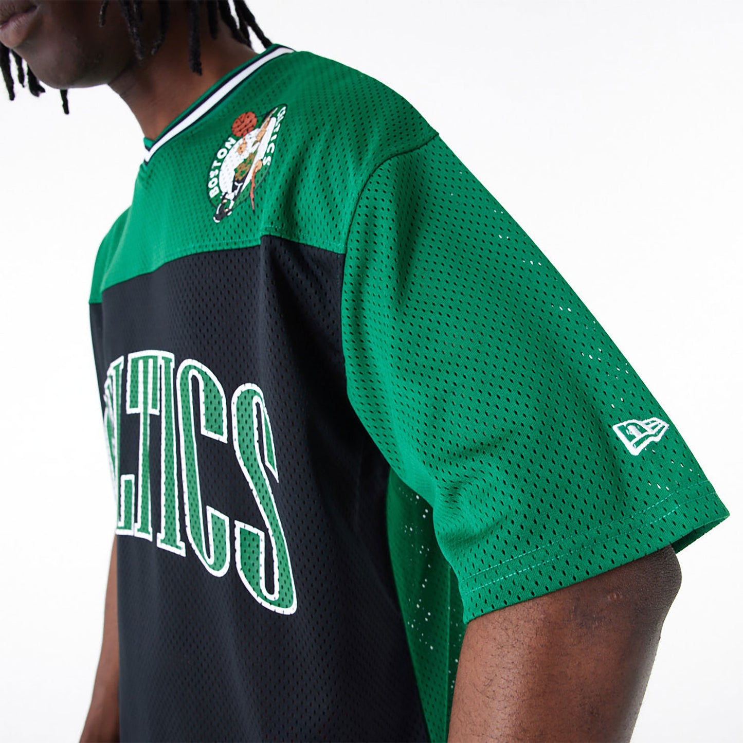 new era camiseta mesh oversized boston celtics NBA arch graphic