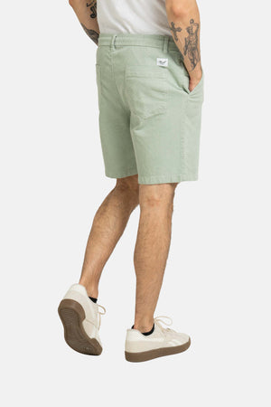reell bermuda reflex easy short baby cord aqua grey