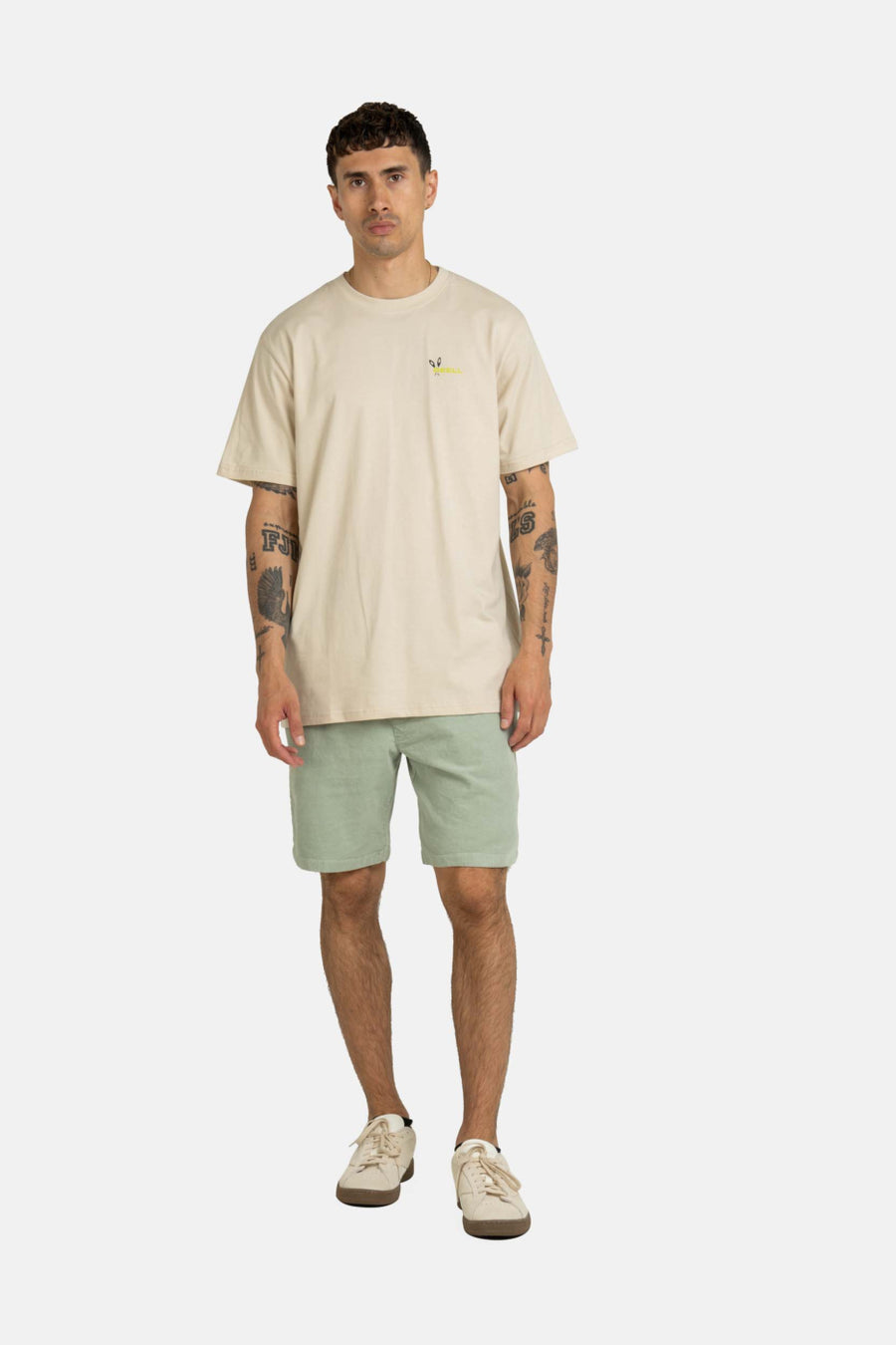 reell bermuda reflex easy short baby cord aqua grey
