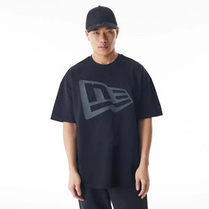 new era camiseta oversized new era flag black