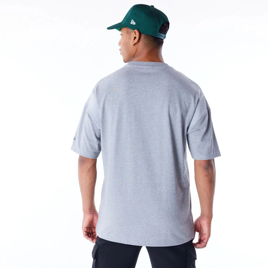 new era camiseta oversized oakland athletics MLB rib infill gris