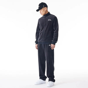 new era pantalón joggers track new era velour negro