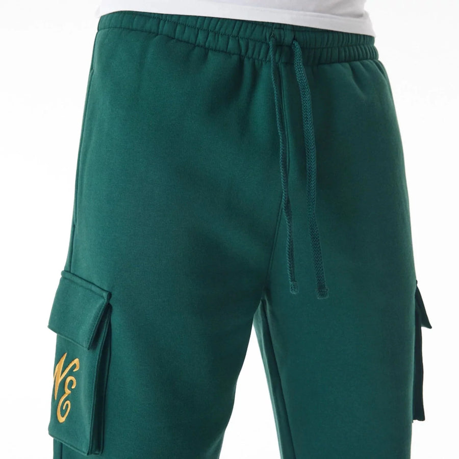 new era pantalón joggers new era script cargo verde