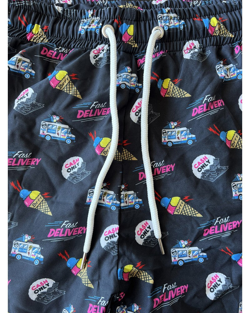 Block Limited bermuda Ice Cream Man All Over print Black/Mc
