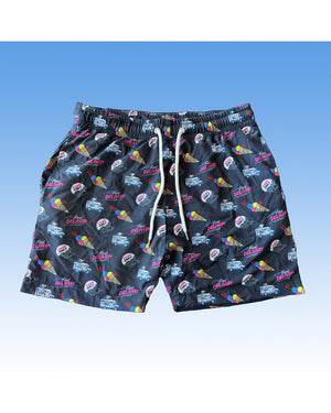 Block Limited bermuda Ice Cream Man All Over print Black/Mc