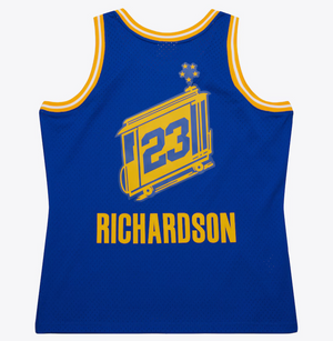 mitchell & ness camisilla Jason Richardson Royal Golden State Warriors 2004/05 Hardwood Classics Swingman Jersey