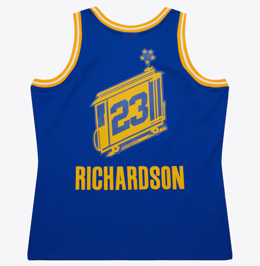 mitchell & ness camisilla Jason Richardson Royal Golden State Warriors 2004/05 Hardwood Classics Swingman Jersey