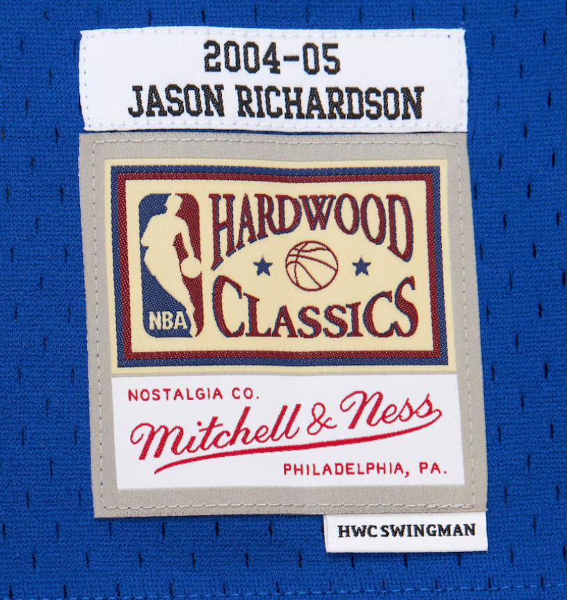 mitchell & ness camisilla Jason Richardson Royal Golden State Warriors 2004/05 Hardwood Classics Swingman Jersey