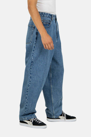 reell pantalón organic baggy vintage smoke blue