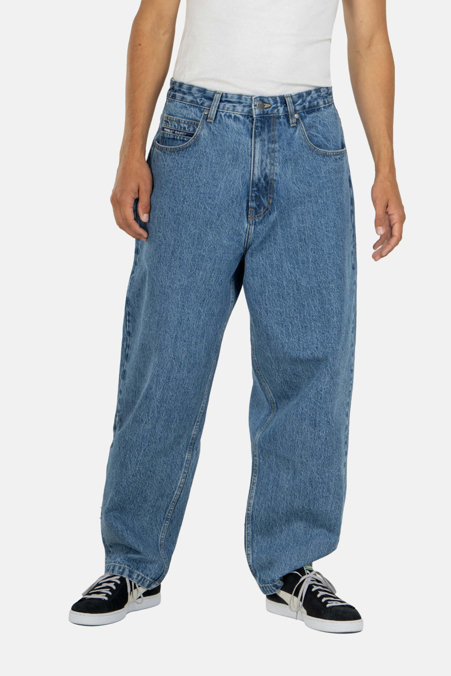 reell pantalón organic baggy vintage smoke blue