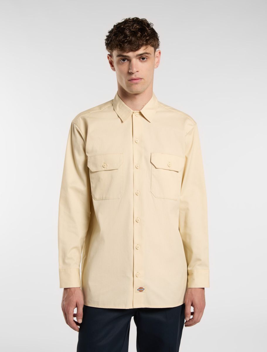 dickies camisa manga larga work shirt rec khaki