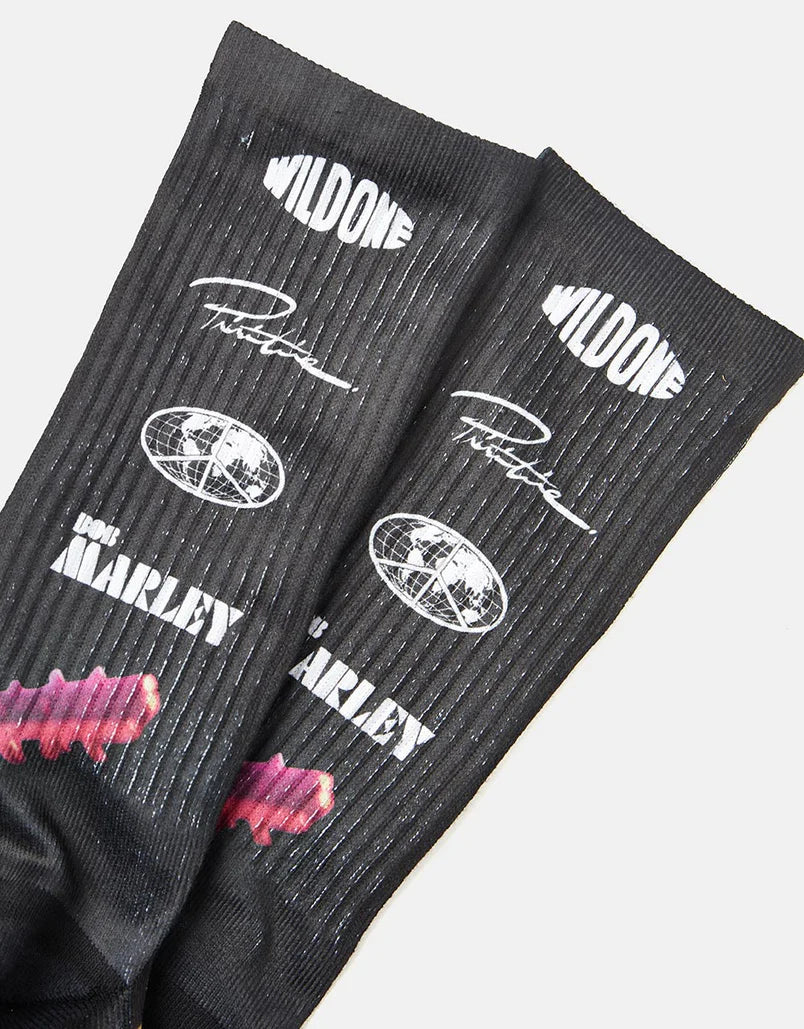 primitive calcetin x bob marley wildone negro