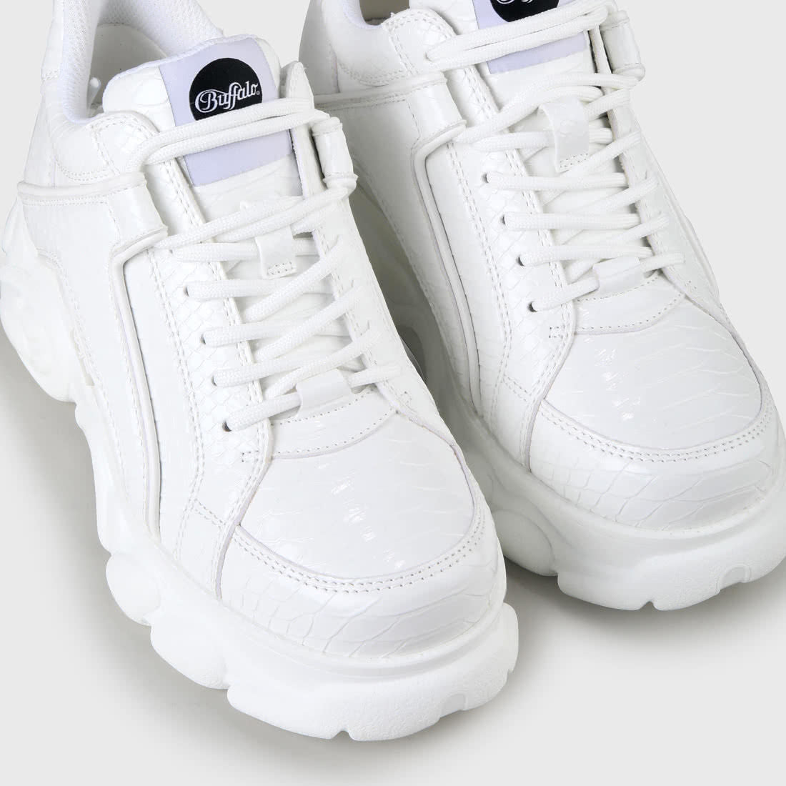 Buffalo London Zapatillas CLD Corin Croco Blancas
