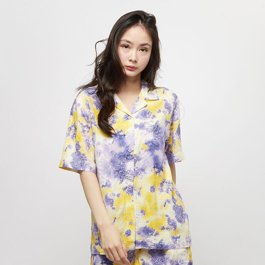 KARL KANI CAMISA  SIGNATURE PAISLEY RESORT LILA