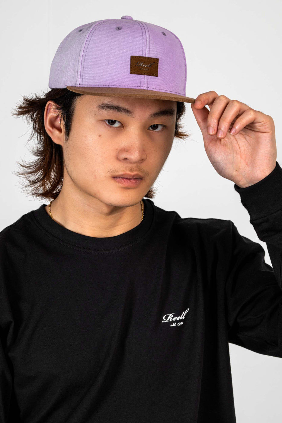 reell gorra suede lavanda