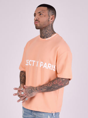project x paris camiseta logo oversize peach