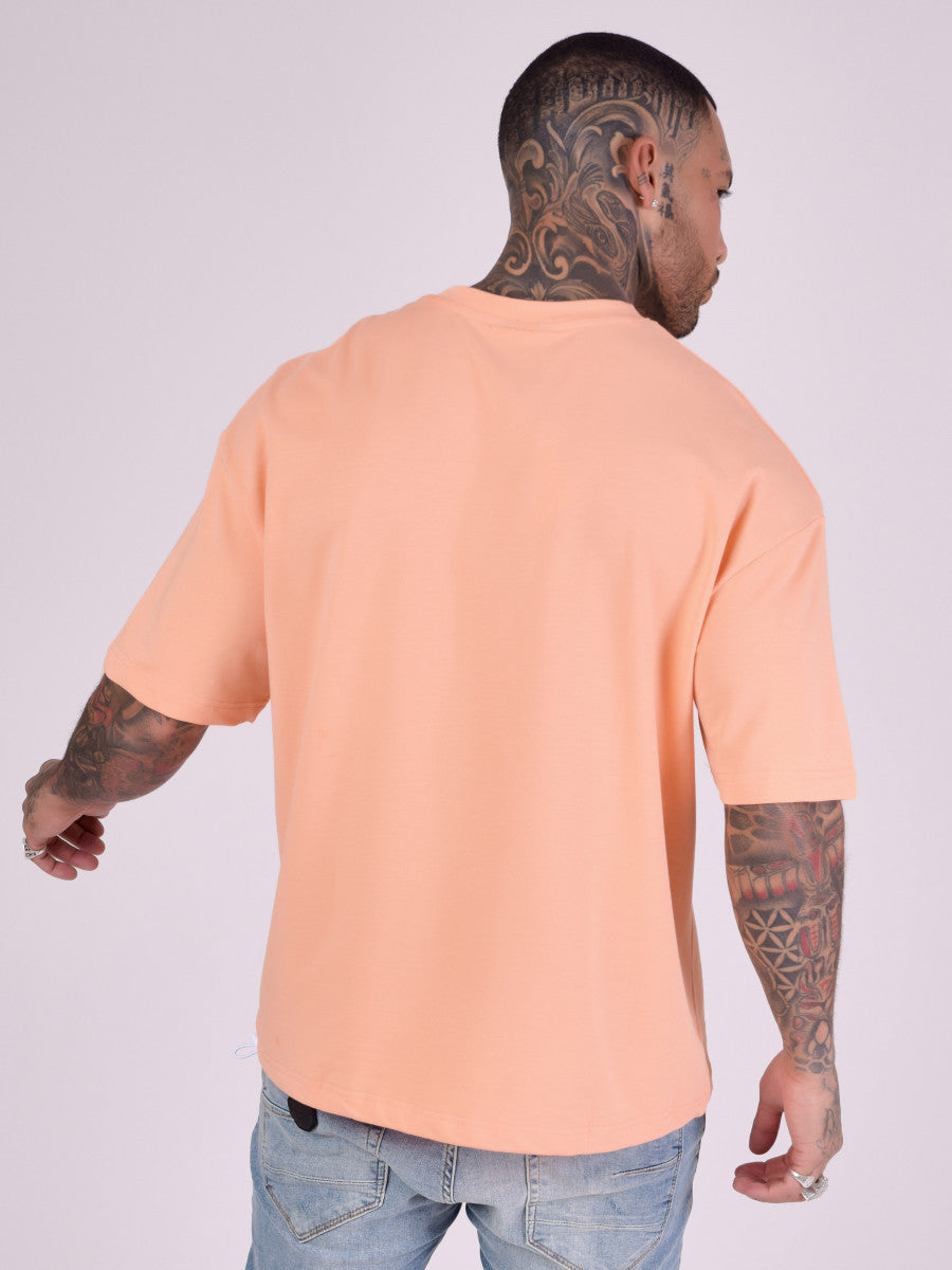 project x paris camiseta logo oversize peach