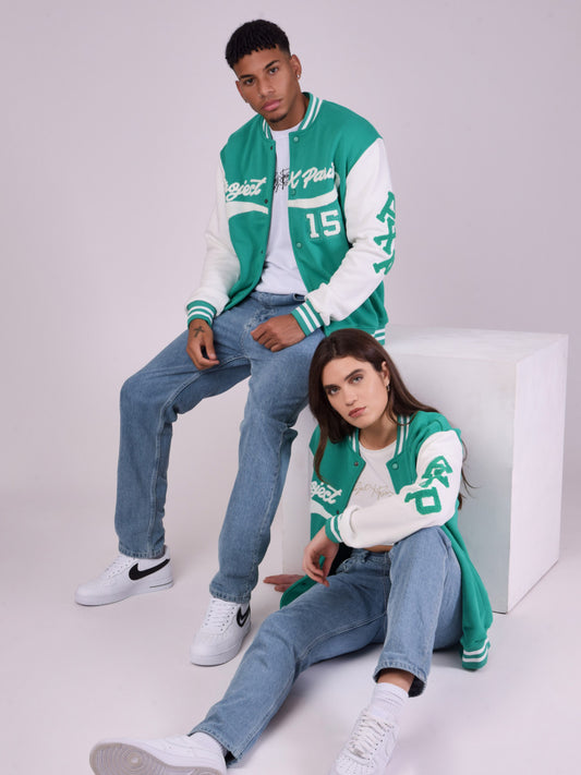 project x paris chaqueta universitaria verde