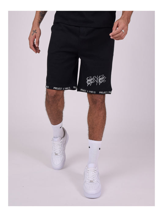 project x paris bermuda estilo punto suave- Negro