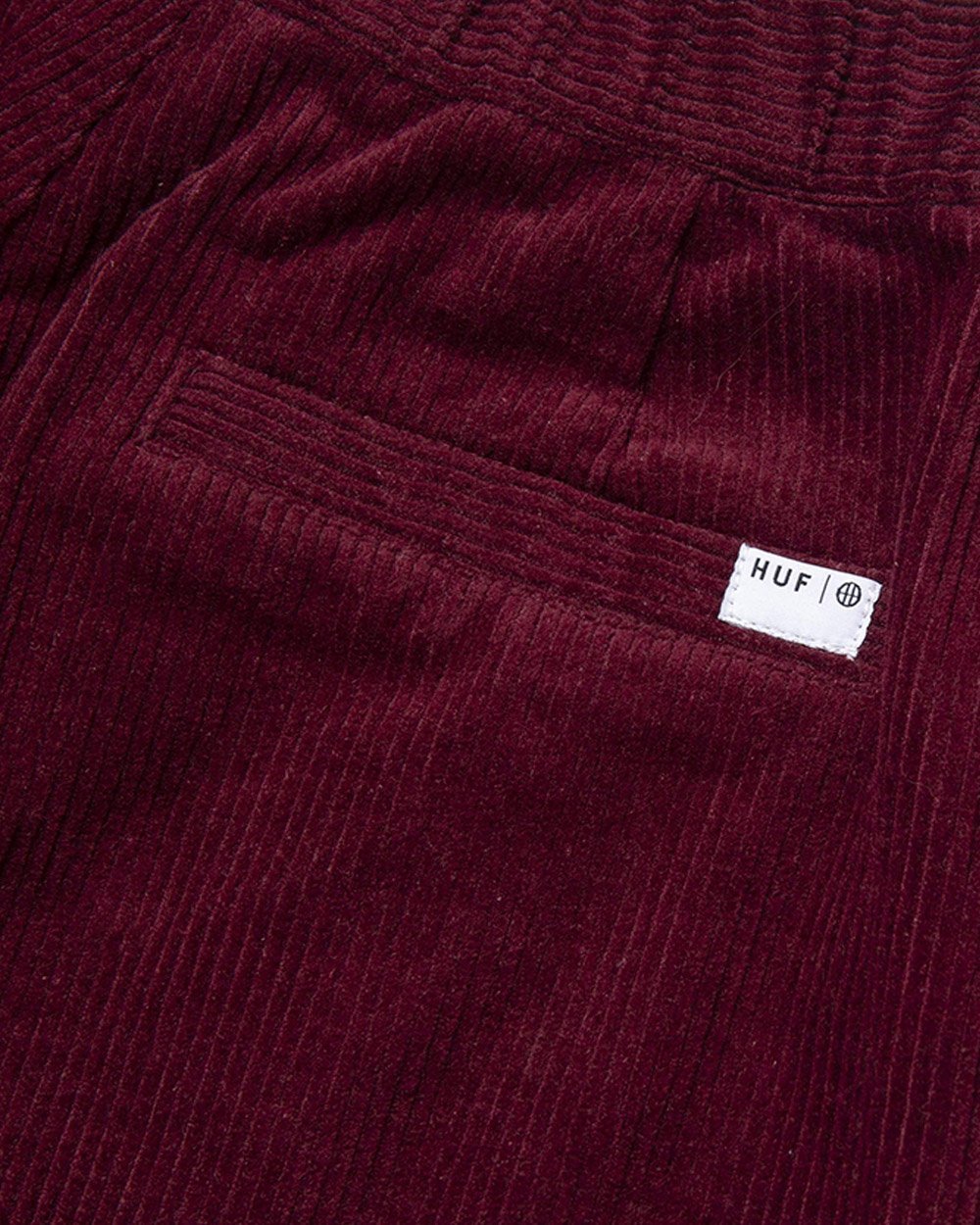 huf pantalon corduroy baggie burdeos