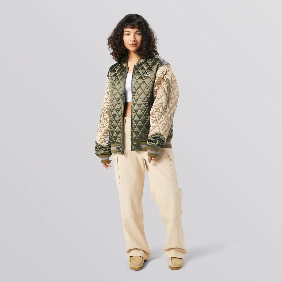 huf chaqueta lightning bomber oliva