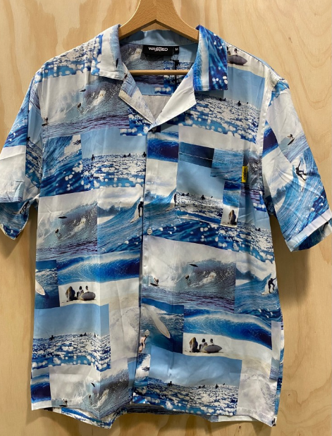 wasted paris camisa allover swell azul