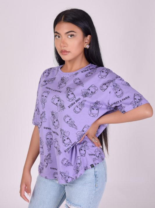 project x paris camiseta all-over one piece violeta