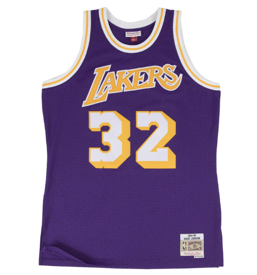 mitchell ness camisilla lakers magic johnson