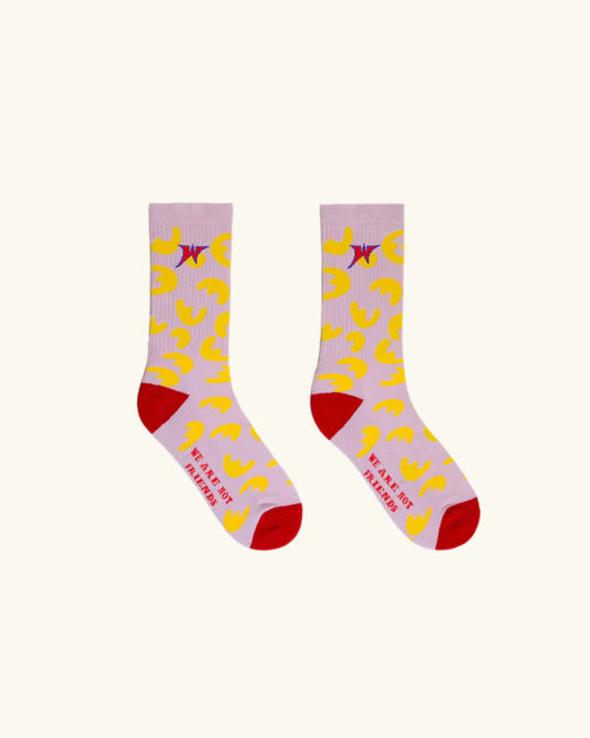 we are not friends calcetin the worm socks
